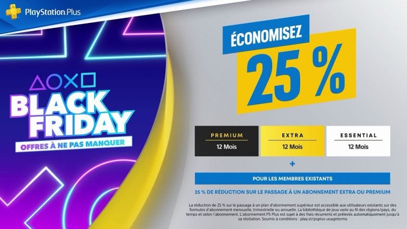 PlayStation Plus | Offre Black Friday 2022 : -25% sur les abonnements jusqu'au 28 novembre 2022