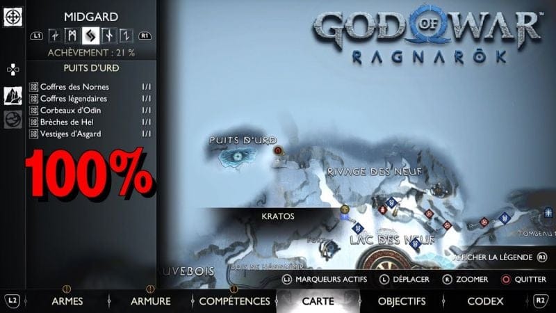 PUITS D'URD / TOUS LES COLLECTIBLES / CORBEAUX / COFFRES .. MIDGARD - GOD OF WAR RAGNAROK