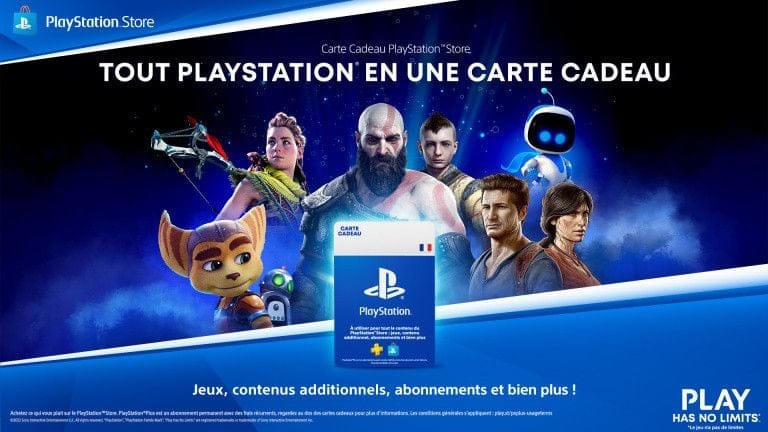 Pour les fêtes, offrez des cartes cadeau PlayStation chez Fnac