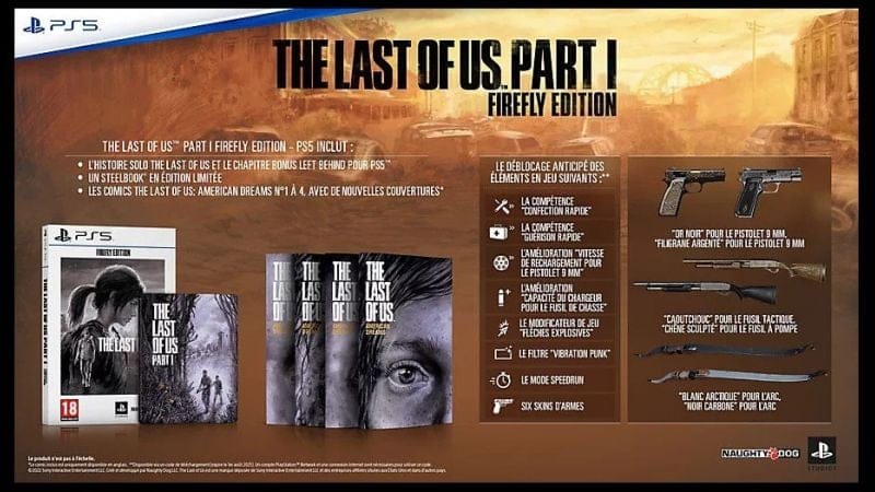 TLOU part 1 Une édition Firefly sur ps5