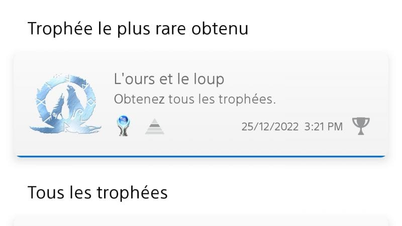 Mon trophée platine #38