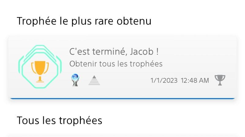Mon trophée platine #39 !