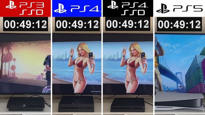 PS3 SSD VS PS4 FAT HDD VS PS4 SLIM SSD VS PS5 | GTA 5