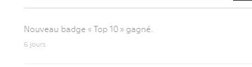 Question classement mensuel