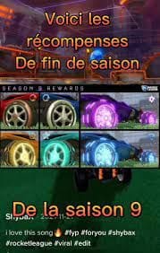 Les récompenses de saison