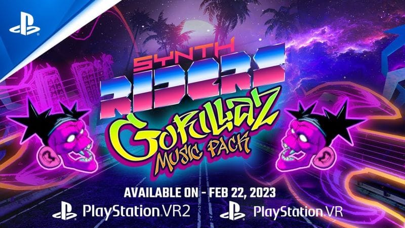 Synth Riders - Gorillaz Music Pack Announcement Trailer | PS VR2 & PS VR Games