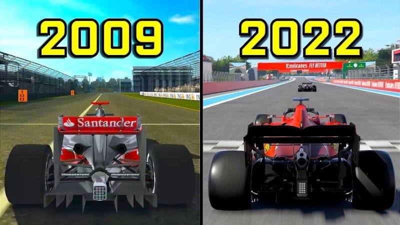 Evolution of Codemasters' F1 Games 2009-2022