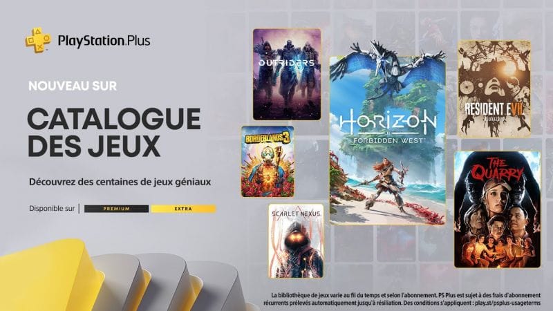 PlayStation Plus Extra - Février 2023 - Horizon Forbidden West, The Quarry, Resident Evil 7, etc.