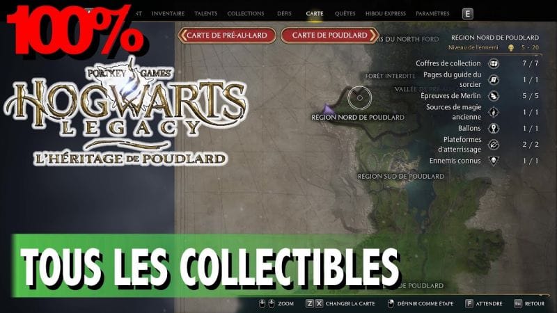 RÉGION NORD DE POUDLARD - TOUS LES COLLECTIBLES COFFRE / PAGE / STATUE ... - HOGWARTS LEGACY