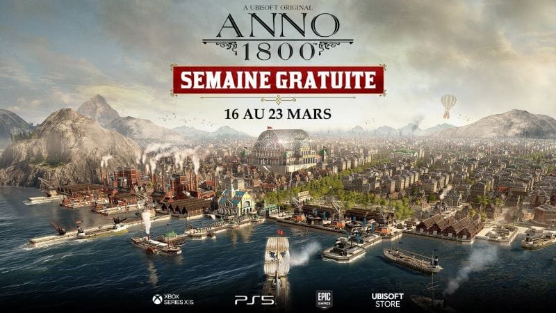 GEEKNPLAY - Anno 1800- Le jeu sera jouable gratuitement du 16 au 23 mars sur consoles et PC - Home
