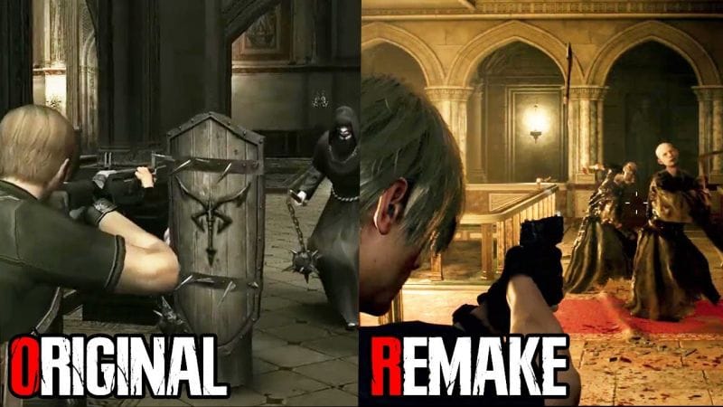 Comparison of the RE4 trailer with the original version