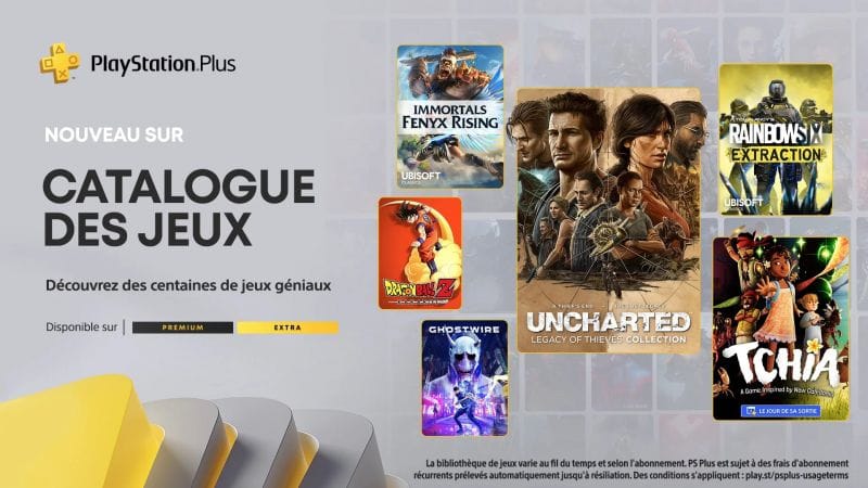 PlayStation Plus Extra / Premium : La liste complète des jeux de mars avec Tchia, Uncharted, Dragon Ball et d'autres