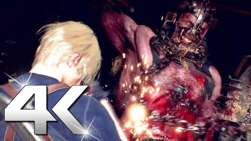 Resident Evil 4 Remake : "LEON S. KENNEDY vs GARRADOR" Gameplay 4K