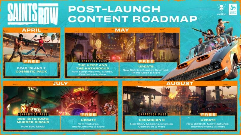 Saints Row dévoile sa roadmap 2023 : DLCs, modes, mises à jour... les détails !