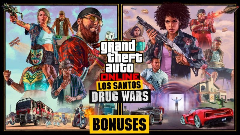 GTA$ et RP doublés dans toutes les missions narratives de Los Santos Drug Wars - Rockstar Games
