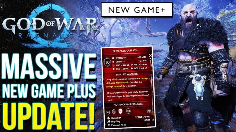 God of War Ragnarok Huge Update Adds New Game Plus, New Armors, Cosmetics & More (Gow Ragnarok NG+)