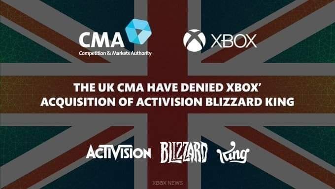 CMA rejette officiellement le rachat d'Activision Blizzard par Microsoft