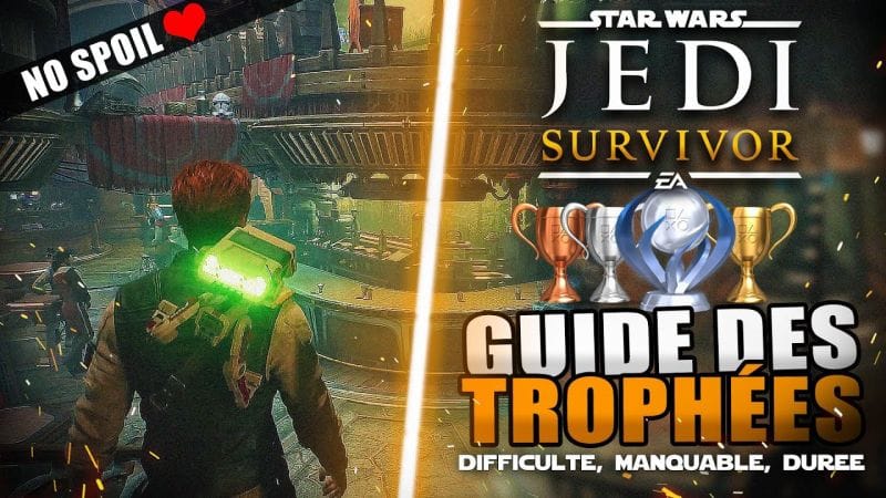 Star Wars Jedi Survivor : Guide des Trophées 🏆 ATTENTION Trophée Manquable ! Difficulté, Durée, ...