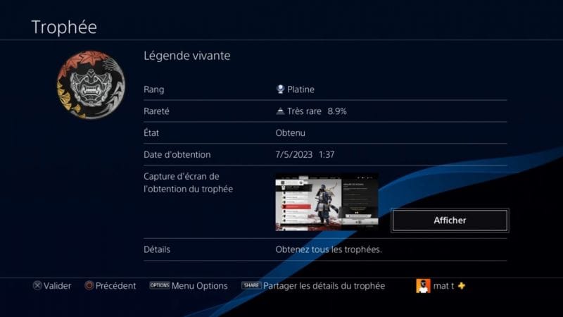 Platine #2 Ghost Of Tsushima