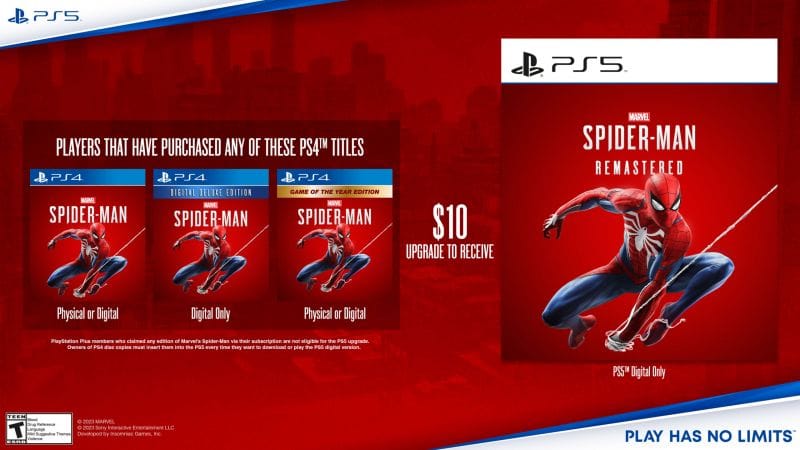 Spider-Man Remastered : une version standalone est annoncée sur PS5