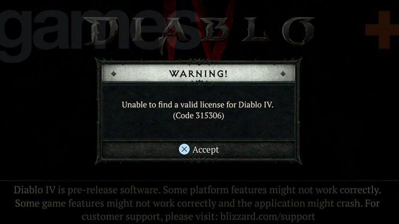 Diablo 4 Invalid License issue : L’erreur du code 315306 expliquée - Dexerto.fr
