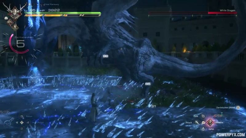 Final Fantasy 16 (XVI) - White Dragon Boss Fight - FINAL FANTASY MODE DIFFICULTY