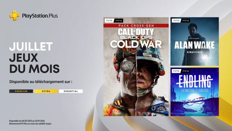 PlayStation Plus - Juillet 2023 - Call of Duty: Black Ops Cold War, Alan Wake Remastered et Endling