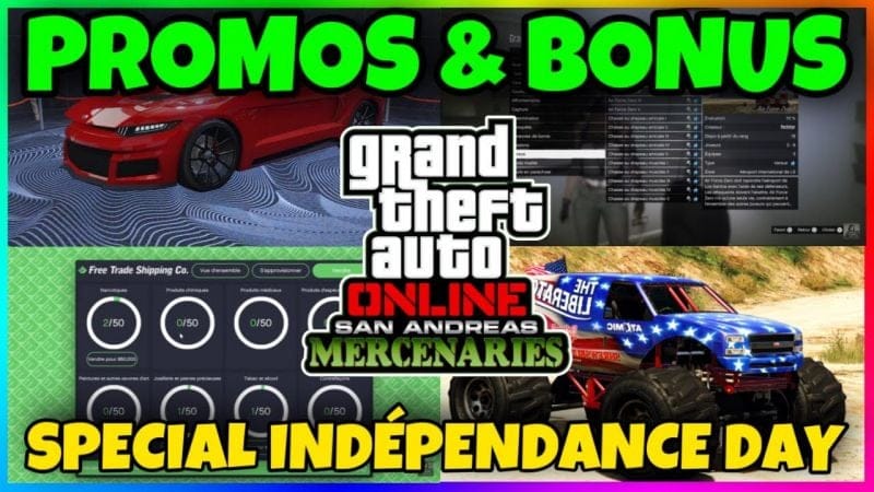 PROMOS ET BONUS SUR GTA ONLINE OFFICIEL DU 29/06 + 3 VOITURES GRATUITES!!