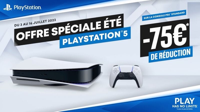 Réduction de 75€ sur la PS5