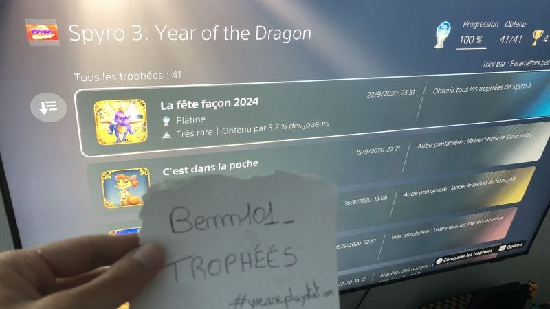 PLATINE #5 Spyro 3 : Year of the Dragon