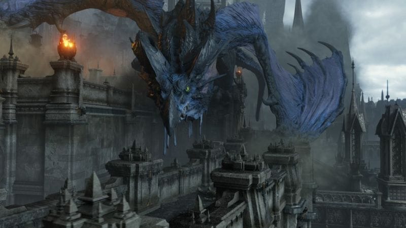 Demon's Souls : Boss Dragon bleu