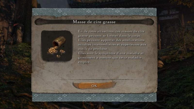 Guide Sekiro : Obtenir des Masses de cire grasse