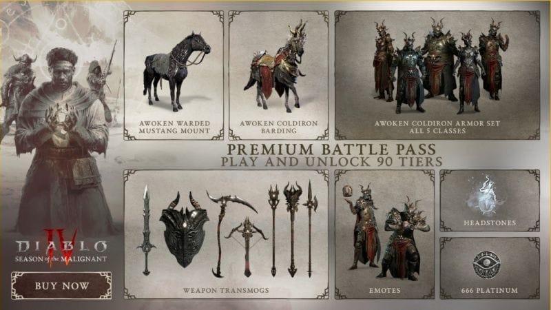 Le Battle Pass de la saison 1 de Diablo IV n'est-il pas un peu radin ?