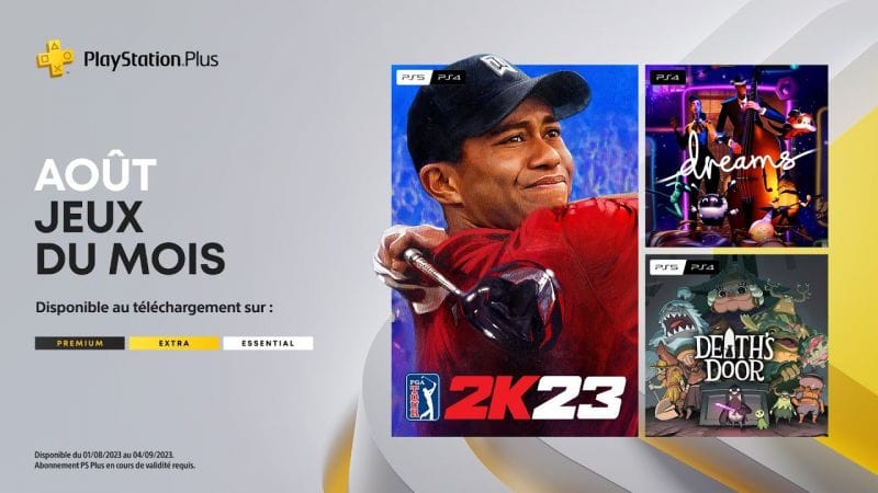 PlayStation Plus - Août 2023 - PGA Tour 2K23, Dreams, Death’s Door