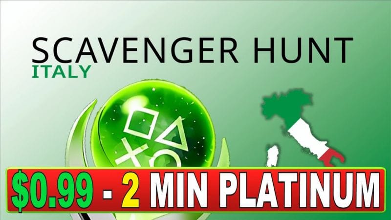 Scavenger Hunt Italy Platinum Walkthrough - Easy & Fast $1 Platinum Game