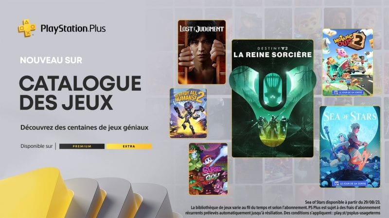 Dans le Catalogue des jeux PlayStation  Plus en août  : Sea of Stars, Moving Out 2, Destiny 2  : La Reine Sorcière