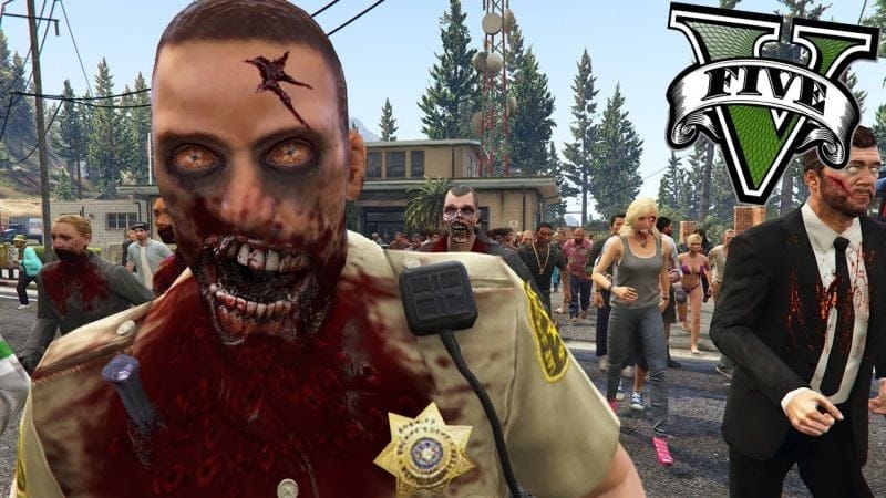 ENORME INVASION ZOMBIE SUR GTA 5 !!