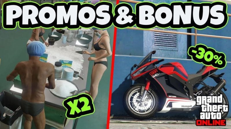 PROMOS & BONUS DU 24 AU 31 AOÛT 2023 SUR GTA ONLINE!