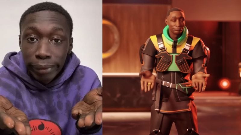 Khaby Lame, la star de TikTok, devient un personnage de Fortnite