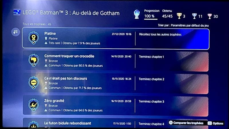 Plainte # 6 LEGO Batman 3