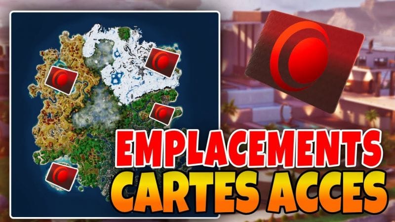 Tous les Emplacements des CARTES d'ACCÈS sur Fortnite Saison 4 - Carte accès Chambre Forte