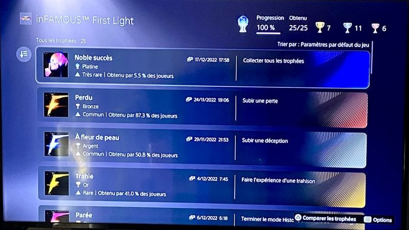 Platine # 22 inFamous first light