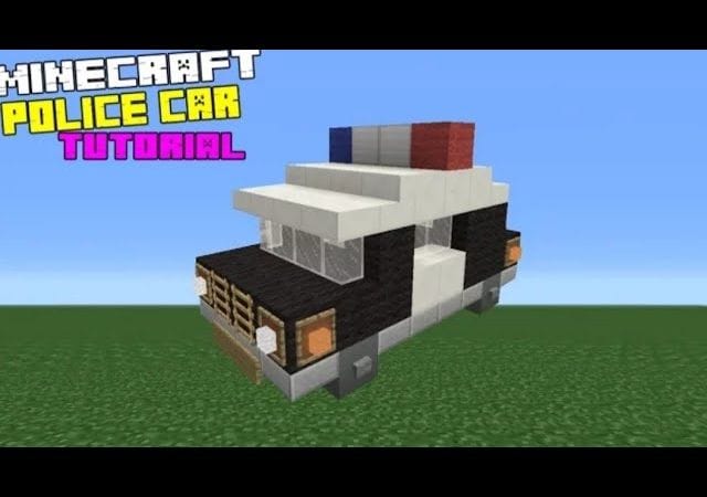 Comment faire une voiture de police dans minecraft tuto