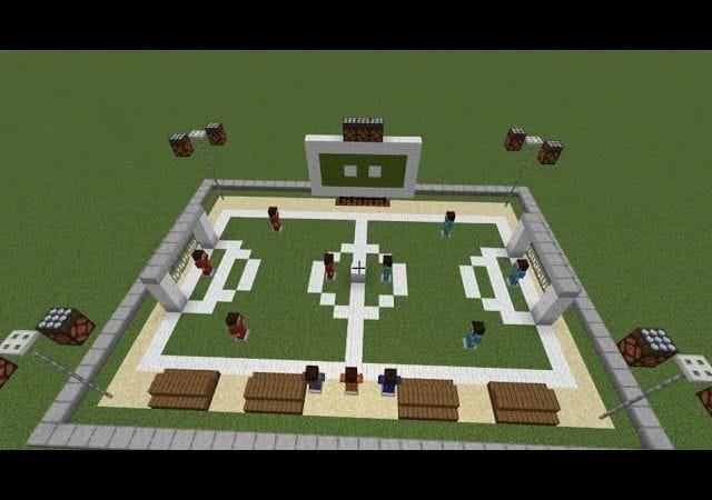 Tuto minecraft comment faire un terrain de foot asser stylé