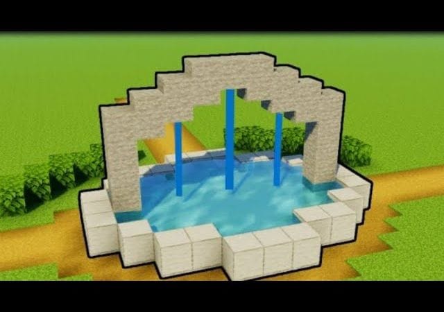 Tuto comment faire une fontaine moderne minecraft