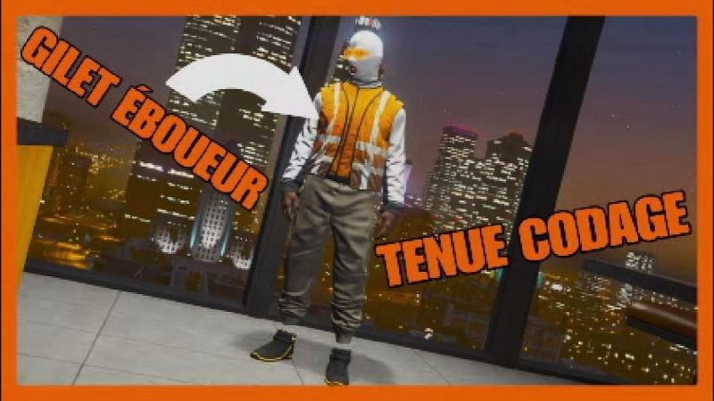 GLITCH-COMMENT AVOIR LE GILET D ÉBOUEUR ORANGE + JUGGER MARRON + CHAUSSURES TRON #GTAONLINE