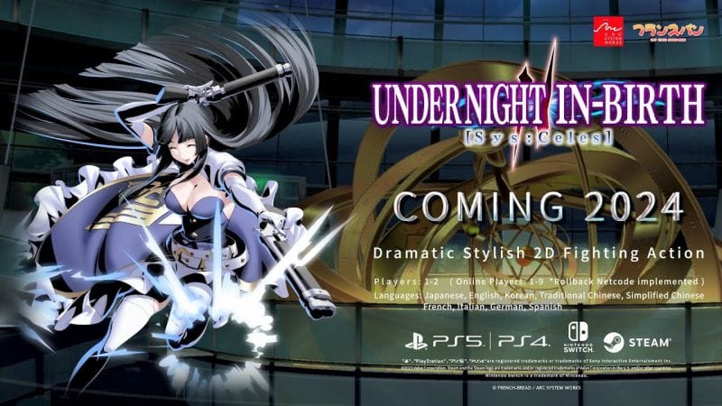 Under Night In-Birth II Sys:Celes vient rejoindre le troupeau des sorties de janvier 2024