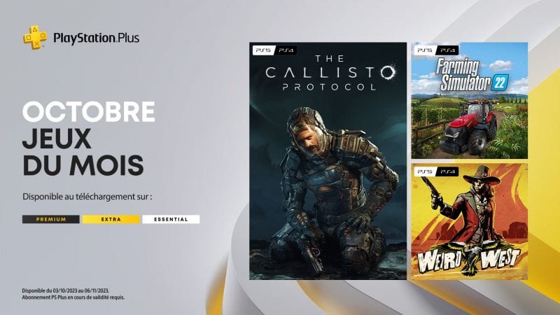 Les jeux du mois PlayStation Plus d’Octobre : The Callisto Protocol, Farming Simulator 22, Weird West