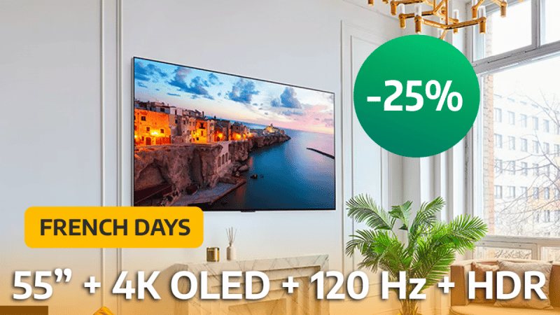 Promo TV 4K OLED : -580€ sur la LG G3 de 55 pouces pendant les French Days !