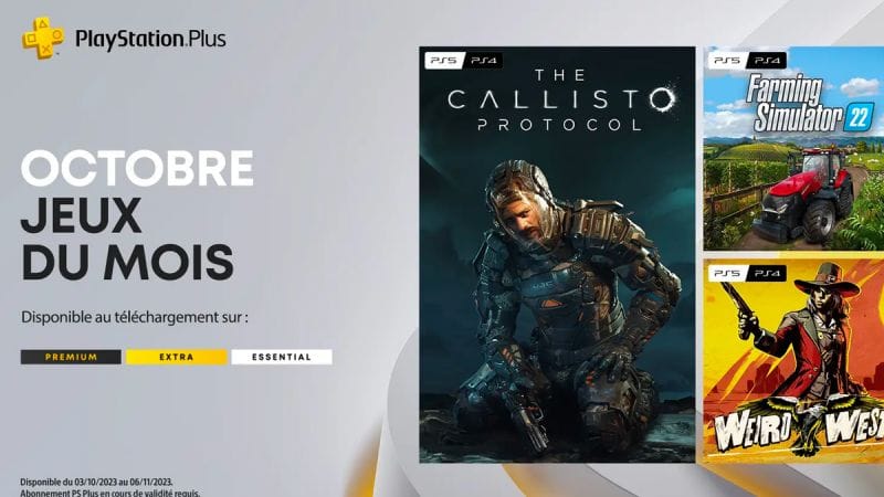PlayStation Plus : les jeux d'octobre 2023 déjà en fuite, The Callisto Protocol rejoint le catalogue